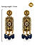 Blue Pearls Stones Gold Plated Antique Drop Earring