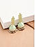 Mint Green Stones Gold Plated Meenakari Jhumka Earring