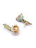Mint Green Stones Gold Plated Meenakari Jhumka Earring