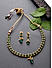 Emerald Stones Gold Plated Geometric Jewellery Set