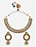 Stones Beads Gold Plated Jewellery Set with Maangtikka