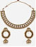 Stones Beads Gold Plated Jewellery Set with Maangtikka
