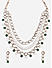 Fida Ethnic Indian Traditional Gold Plated Green Pearl Beaded Layered Choker Necklace & Earrings Jewellery Set