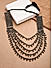 Ghungroo Silver Plated Oxidised Multistrand Statement Necklace
