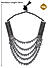 Ghungroo Silver Plated Oxidised Multistrand Statement Necklace