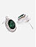 American Diamond Emerald Silver Plated Jewellery Set