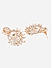 American Diamond Gold Plated Crescent Floral Jewellery Set