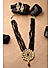 Kundan Black Beads Gold Plated Ranihaar Jewellery Set