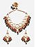 Red Green Pearls Kundan Gold Plated Jewellery Set with Maangtikka