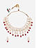 Fida Ethnic  Indian Traditional Antique gold Maroon Pearl & kundan Choker Necklace, Earring and Maang Tikka set for women
