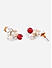Fida Ethnic  Indian Traditional Antique gold Maroon Pearl & kundan Choker Necklace, Earring and Maang Tikka set for women