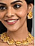 Beads Gold Plated Goddess Laxmi Temple Jewellery Set