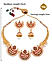 Ruby Emerald Gold Plated Temple South Indian Jewellery Set
