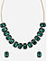 Fida Ethnic Indian Traditional Dark GreenCZ Necklace & Earring Jewellery Set For Women