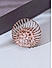 American Diamond Rose Gold Plated Floral Cocktail Ring