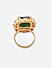 American Diamond Emerald Ruby Gold Plated Ring