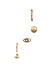 ToniQ Stylish Set of 4 Gold Plated Evil Eye Ear Cuff  for Women