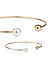 ToniQ Stylish Gold Plated Pearl Choker necklace and Bracelet Set for Women