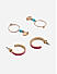 Toniq Beach Vacation Enameled Hoops Earring Jewellery Set ( 6 Pairs) 