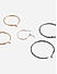 Toniq Classic Multi Colour Hoops Earring Jewellery Set (6 Pairs) 