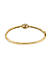 Cubic Zirconia Gold Plated Floral Bangle Style Bracelet 