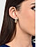Cubic Zirconia Gold Plated Geometric Stud Earring