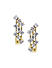 Amavi AD Stone Enhanced Cross line Stud Earrings For Women