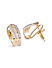 Amavi Chic Gold AD Stud Earrings For Women