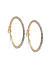 Amavi Gold American Diamonds Fine Delicate Hoop Earrings For Women