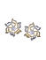 Cubic Zirconia Gold Plated Floral Stud Earring