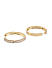 Amavi Gold Patterned American Diamonds Hoop Earrings For Women