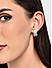 Amavi Alluring Silver AD Stud Earrings For Women