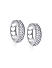 Amavi Sparkling Silver AD Chic Hoop Earrings For Women