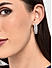 Amavi Sparkling Silver AD Chic Hoop Earrings For Women