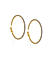 Cubic Zirconia Gold Plated Spherical Hoop Earring