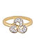 Amavi Gold AD  Embellished Flower Cut Ring For Women