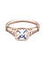 Amavi Rose Gold Elegant AD Solitaire Ring For Women