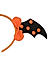 Halloween Orange Scary Bat Kids Hair Band 