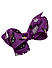 Halloween Purple Scary Bat Spider Bow Kids Tic-Tac Hair Clip