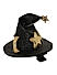Halloween Black Sparkle Glitter Witch Hat Kids Alligator HairClip