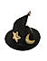 Halloween Black Sparkle Glitter Witch Hat Kids Alligator HairClip