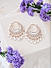 Premium 14k Rose Gold-Plated AAA American Diamond White  Hoops