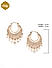 Premium 14k Rose Gold-Plated AAA American Diamond White  Hoops