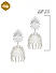 Premium  14k Rhodium-Plated AAA American Diamond Jhumkas Earrings