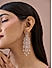 Premium 14k Rose Gold-Plated AAA American Diamond Leaf Drop Earrings