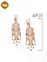 Premium 14k Rose Gold-Plated AAA American Diamond Leaf Drop Earrings