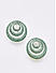 Premium  14k Rhodium-Plated AAA American Diamond Green Studs Earring