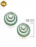 Premium  14k Rhodium-Plated AAA American Diamond Green Studs Earring