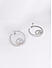 Premium 14k Rhodium-Plated AAA American Diamond  White Circular Studs