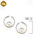 Premium 14k Rhodium-Plated AAA American Diamond  White Circular Studs